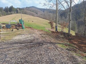 Aufschütten für den Survivalbereich