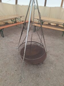 Feuerstelle im Tipi
