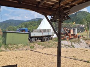 Baustelle wird eingerichtet